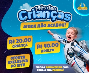 O MÊS DAS CRIANÇAS NO ECOPOINT AINDA NÃO ACABOU!! Traga toda a família e aproveite o mês com muita Diversão e Aventuras! Ingressos a partir de R$20